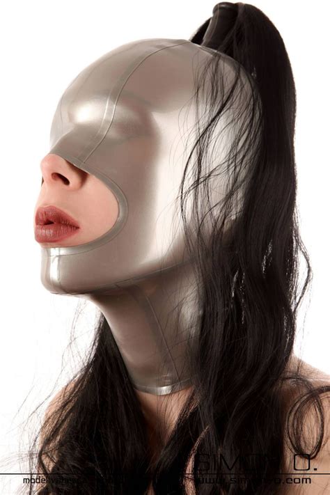 latex hood open face|Latex Hoods & blindfolfds .